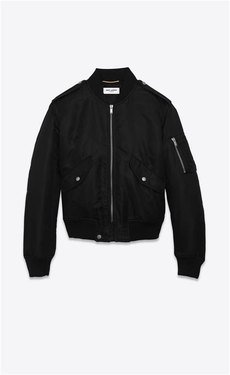 ysl bomber jacket alternative|black nylon bomber jacket.